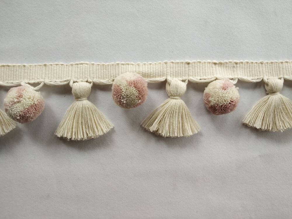 tassel and trims, tassel trim, pom pom trim, trims by the yard, lace, trim, Indian trim, home decor, trimming, pom poms, tassel, trimmings