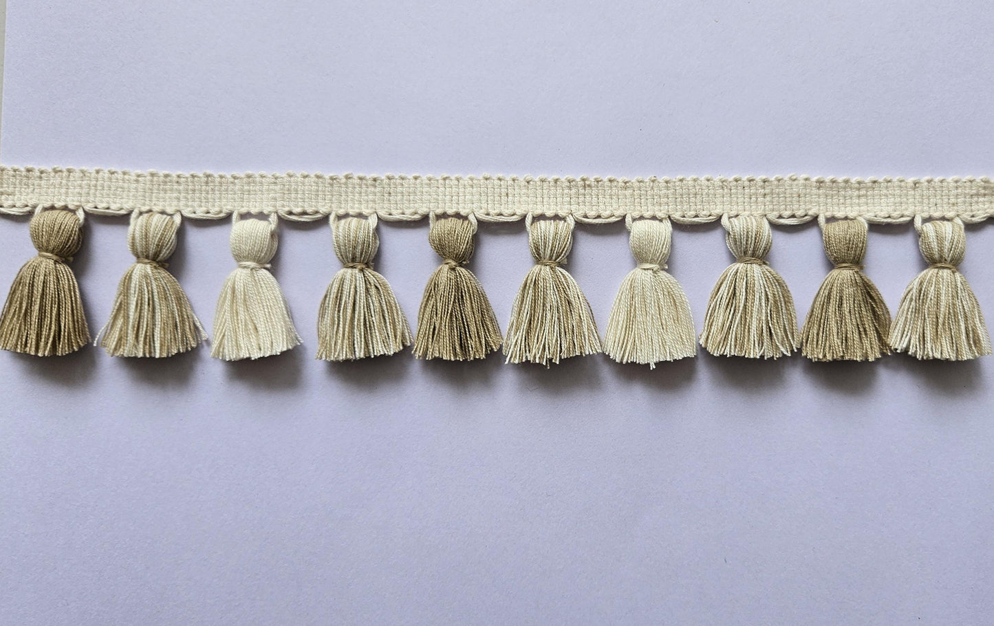 4 cm Beige ivory mixed tassel fringe trim, tassel trim, tassel trim by the yard, tassel fringe, trim for cushions, trim for curtains