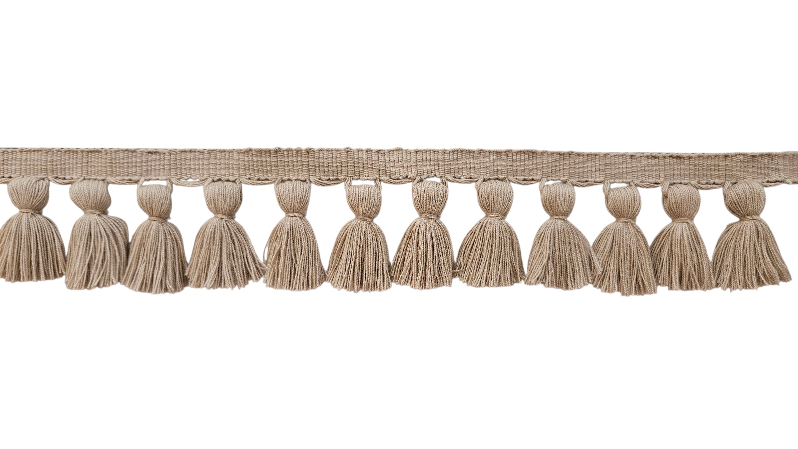 Beige Trim, Curtain Trim, Tassel Trim, lampshade trim by the yard, Beige Tassel Fringe Trim by the yard