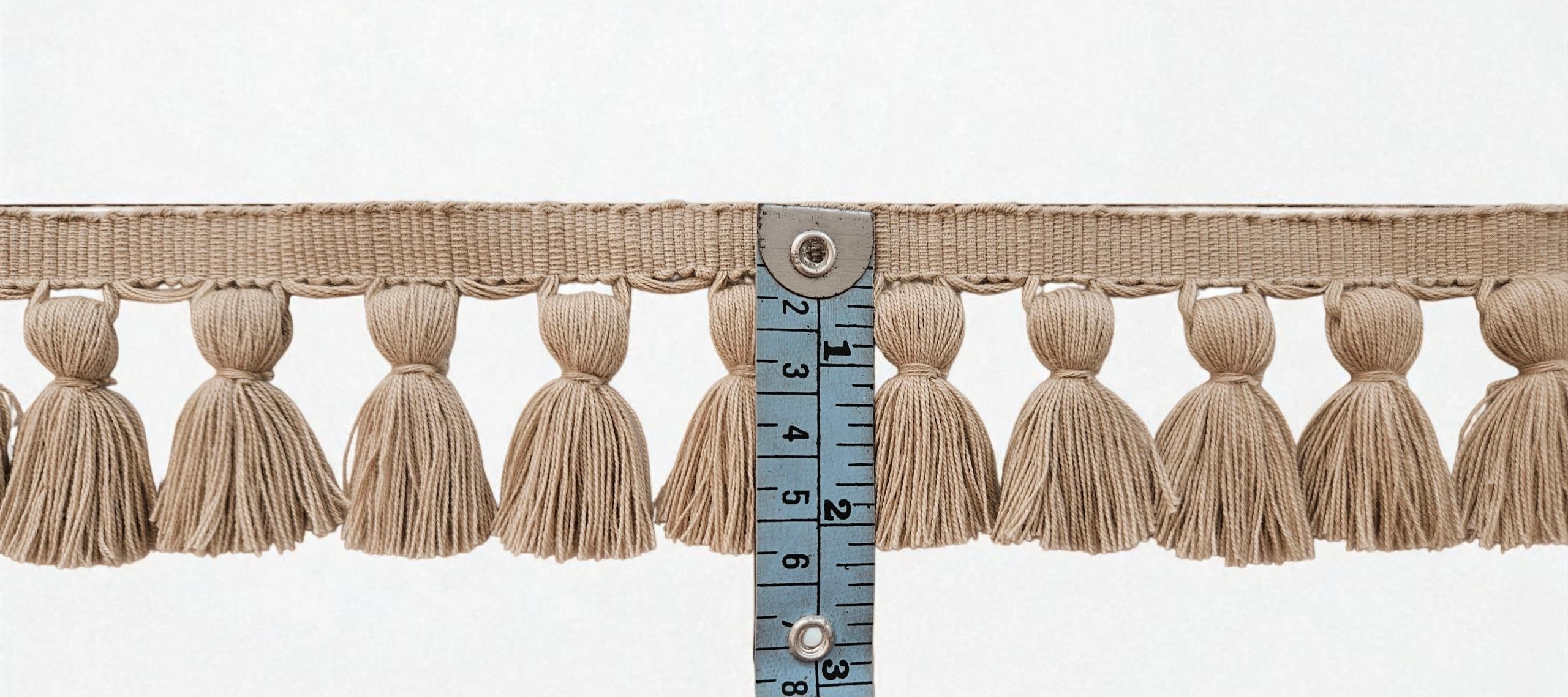 Beige Trim, Curtain Trim, Tassel Trim, lampshade trim by the yard, Beige Tassel Fringe Trim by the yard