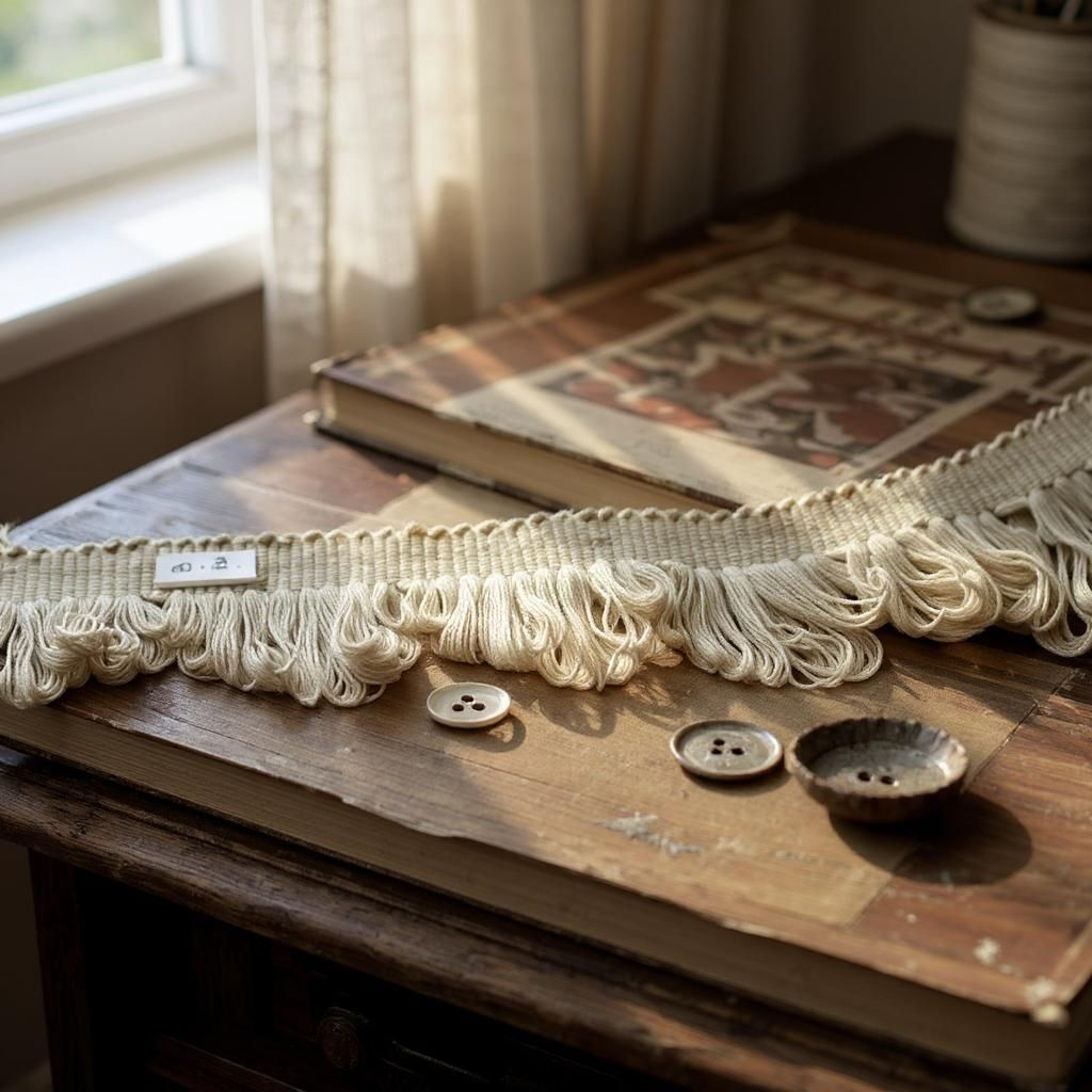 light stone fan edge trim, loop fringe trim, fan edge looped fringetrims, cotton trims, fan edge trim, trims by the yard, looped fringe trim