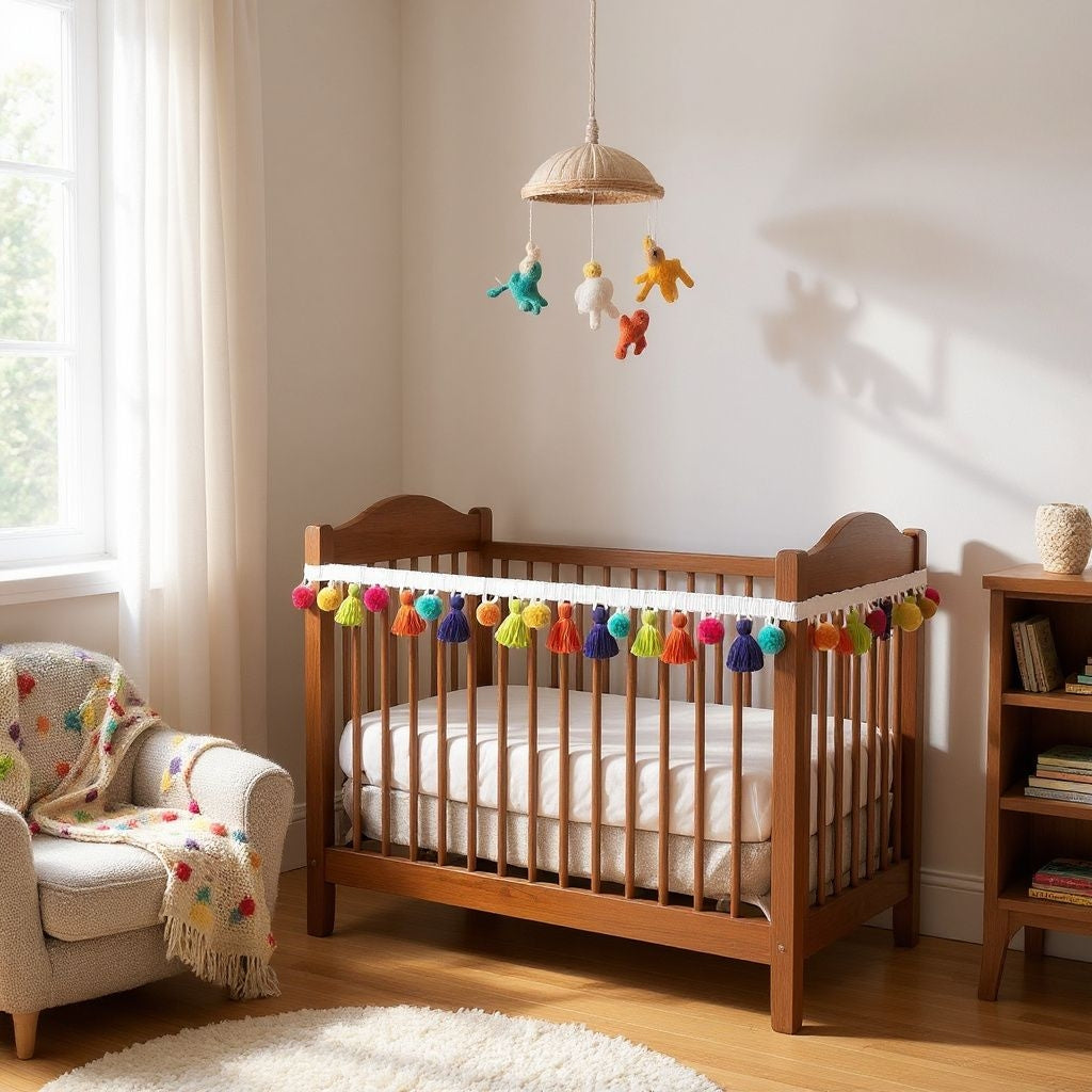 tassel trim by the yard, tassel fringe trim, Tassel trim, pom pom trim, multi colored pom pom tassel trim,blue tassel, yellow pom poms