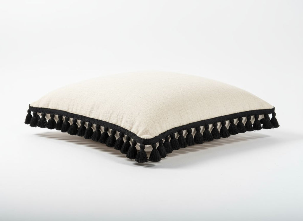 black tassel fringe trim, black trims, tassel trim black, tassel trim by the yard, trim for curtains, trim for cushions, fringe trim
