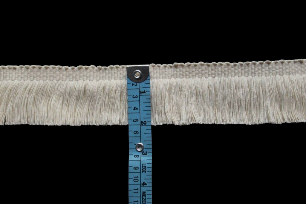 Ivory Brush fringe trim, cotton trim, woven trim, indian trim, ivory cut fringe, trim for curtais, trim for cushions