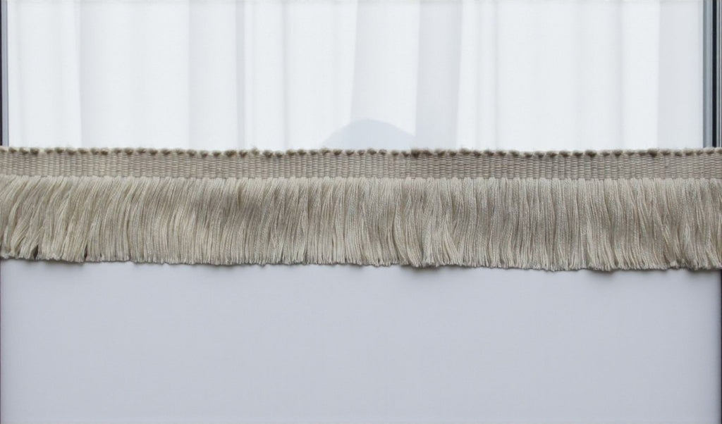 Ivory Brush fringe trim, cotton trim, woven trim, indian trim, ivory cut fringe, trim for curtais, trim for cushions