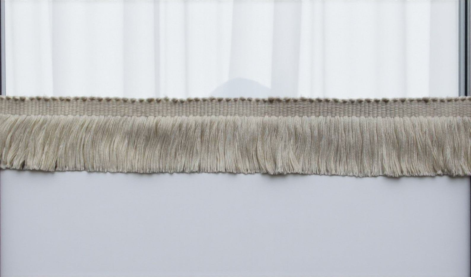 Ivory Brush fringe trim, cotton trim, woven trim, indian trim, ivory cut fringe, trim for curtais, trim for cushions