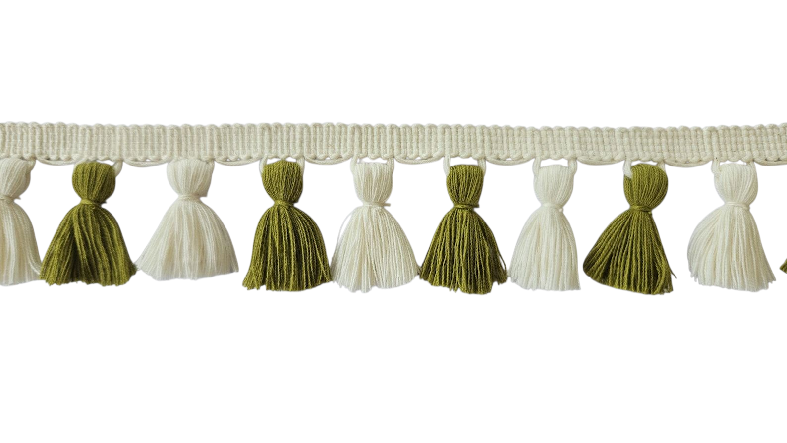 Citrine and ivory tassel trim 5cm ( 1.96") , Multi color tassel trim, Tassel trim, lampshade trim, lampshade fringe, trim for curtains, curtain trims