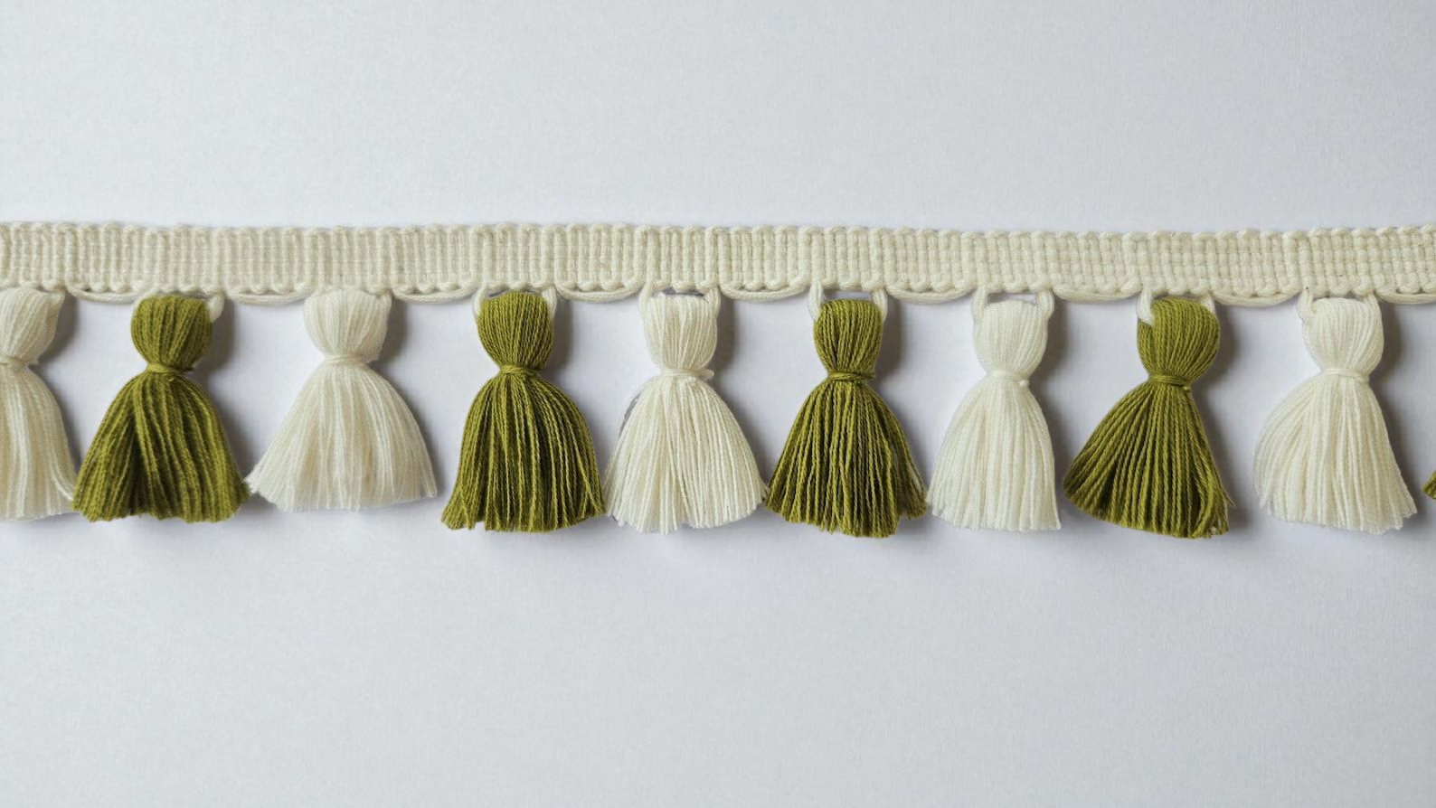 Citrine and ivory tassel trim 5cm ( 1.96") , Multi color tassel trim, Tassel trim, lampshade trim, lampshade fringe, trim for curtains, curtain trims