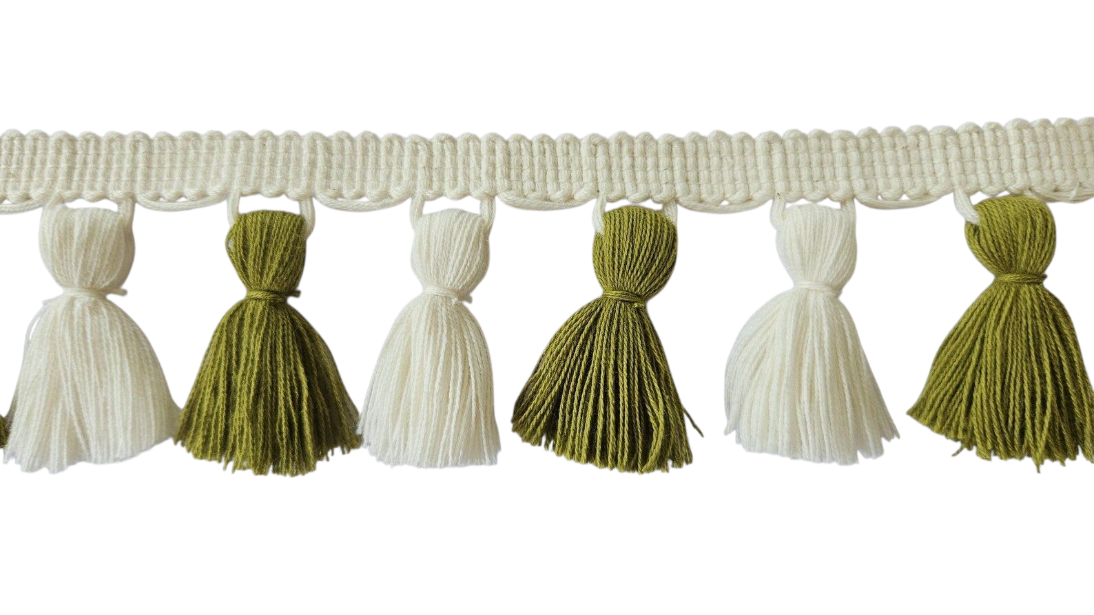 Citrine and ivory tassel trim 5cm ( 1.96") , Multi color tassel trim, Tassel trim, lampshade trim, lampshade fringe, trim for curtains, curtain trims