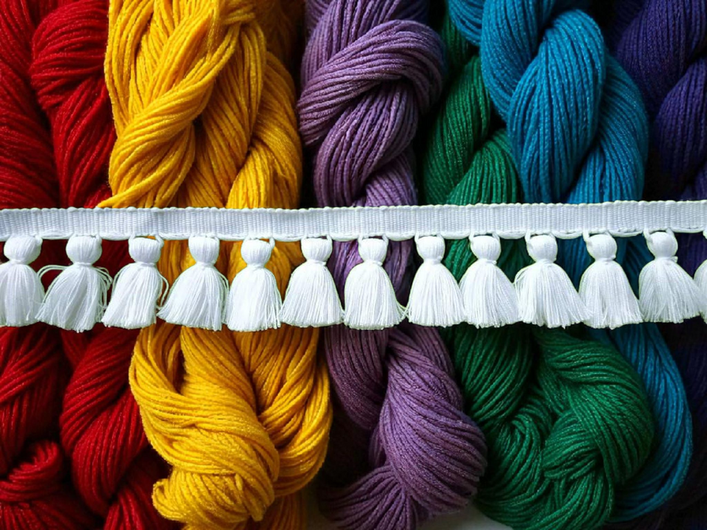 White tassel, tassel trim, Tassel fringe trim, tassel trim, tassel trim by the yard, lampshade trim, trim for cushions, trim for curtains