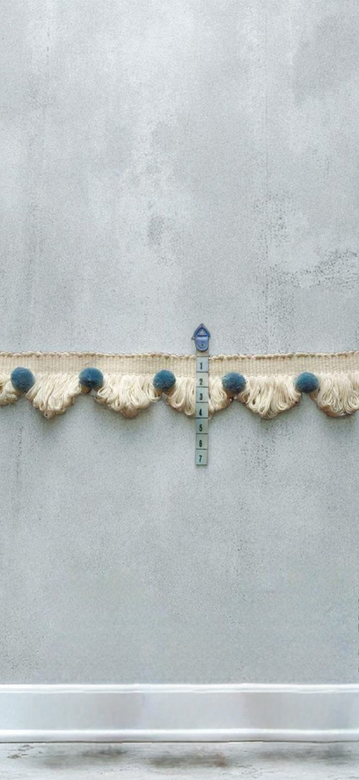 Looped fringe trim, pale blue/county blue pom pom ivory fan edge trim, fan edge trim, pom pom trim, pale blue pom pom trim, ivory fan edge
