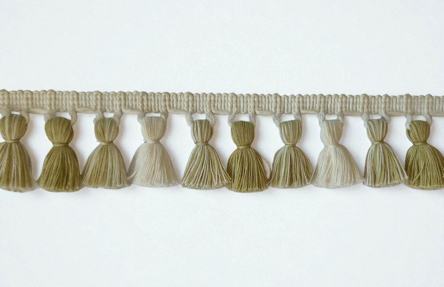 Jute ivory tassel fringe trim, trim by the yard, trim for curtains, tassel fringe, tassel trim, fringe trim by the yard, lampshade fringe