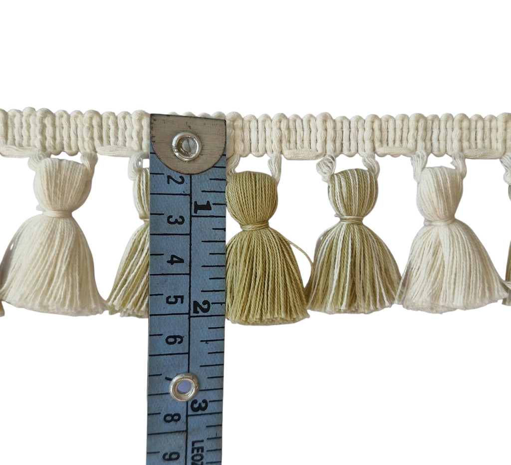 Jute ivory tassel fringe trim, trim by the yard, trim for curtains, tassel fringe, tassel trim, fringe trim by the yard, lampshade fringe