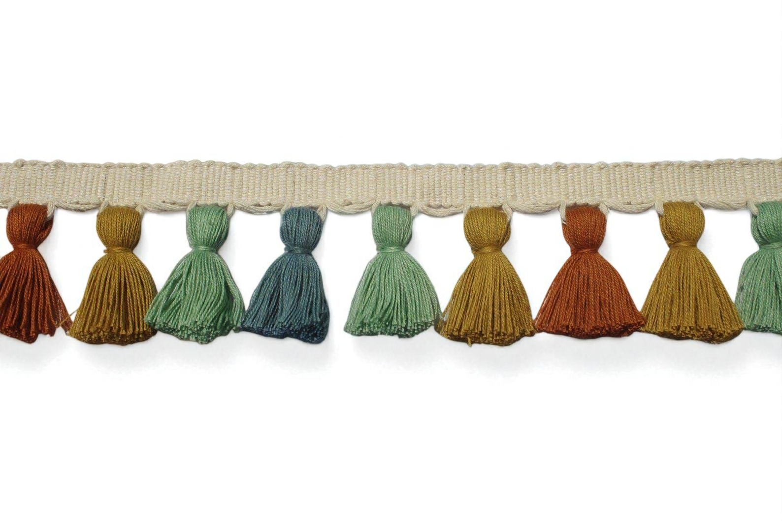 multi colored tassel fringe trim, tassel trim, tassel trim by the yard, tassel fringe, trim for cushions, trim for curtains, fringe trim