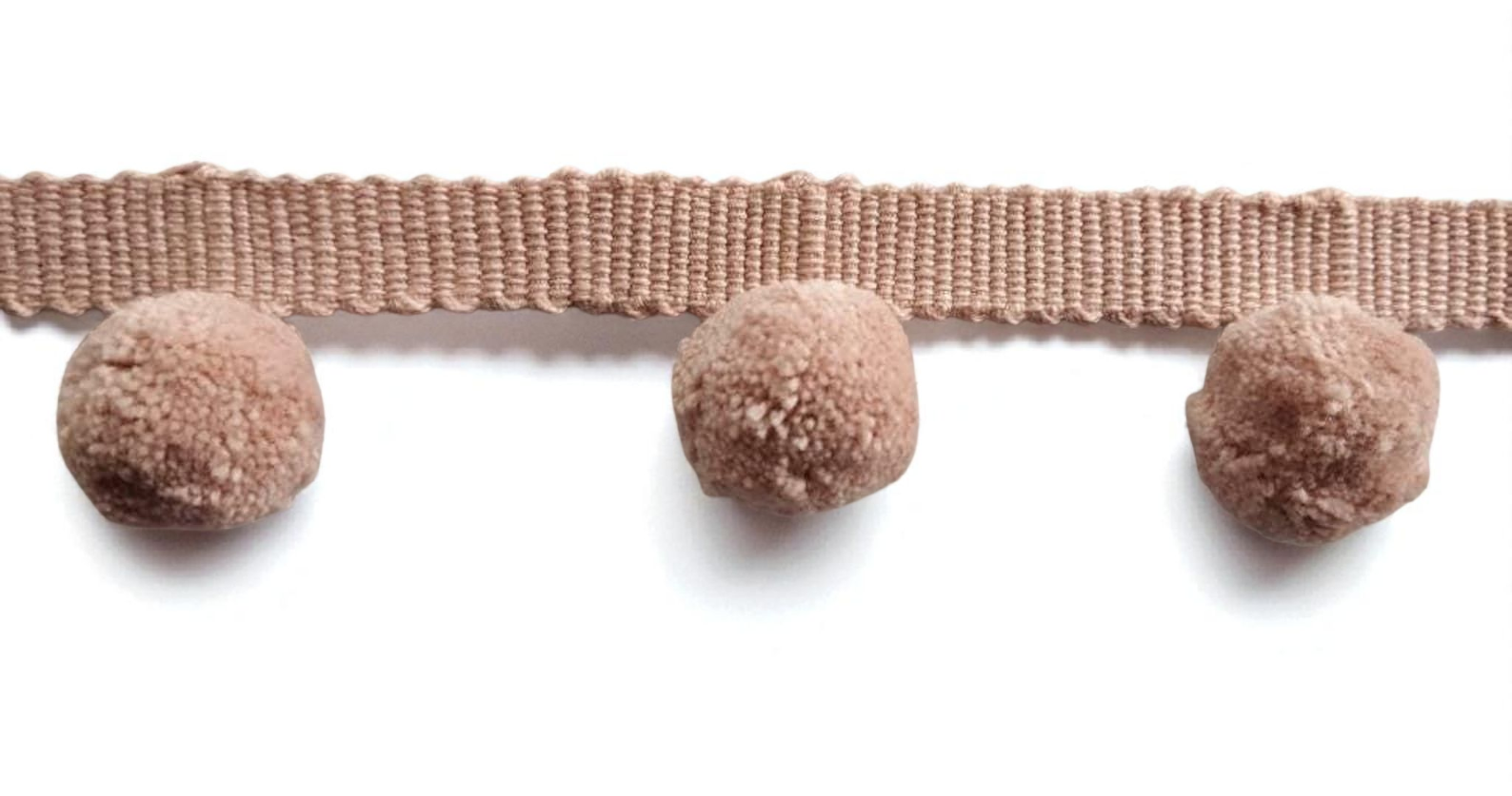 pom pom trim, blush pink pom pom  trimming, bobble fringe, bobble trim, pom pom fringe, bobble trim fringe, bobble, pom pom fringe trim