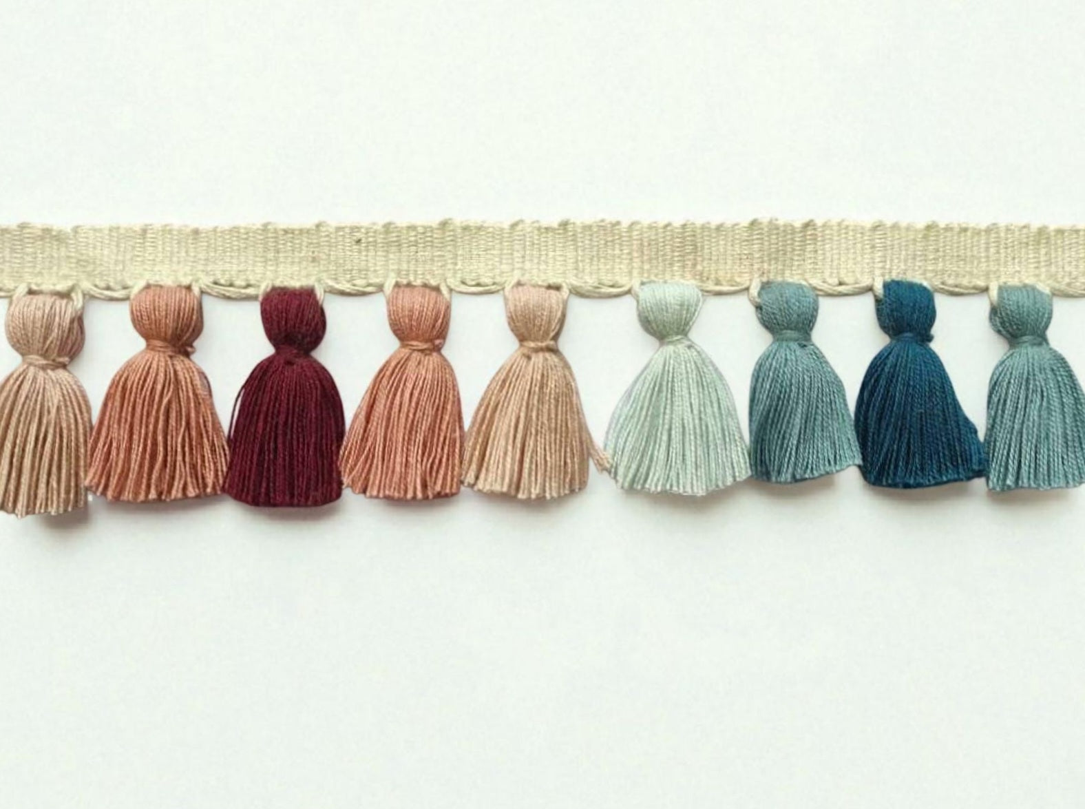 Tassel trim, lampshade trim, lampshade trims, lampshade trimmings, lampshade fringe, trim for curtains, tassel trim by the yard, fringe trim