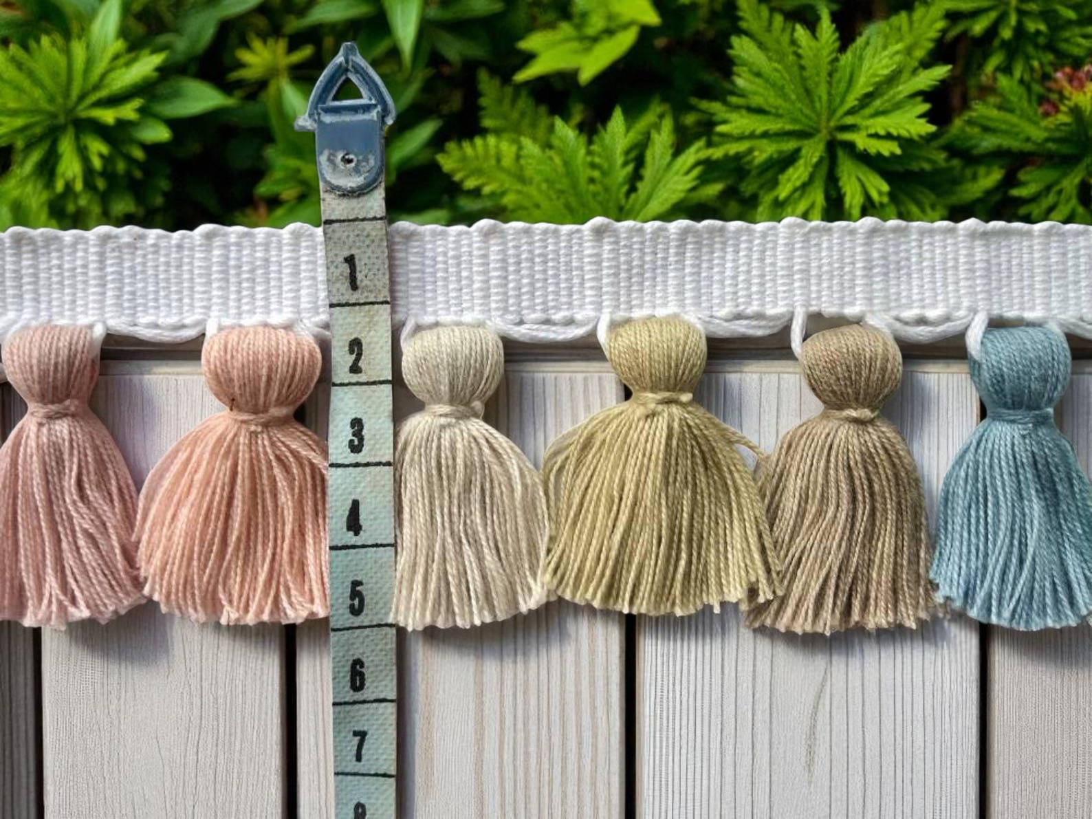 Tassel fringe trim, tassel trim, tassel trim by the yard, tassel fringe, trim for cushions, trim for curtains, fringe trim, tassels
