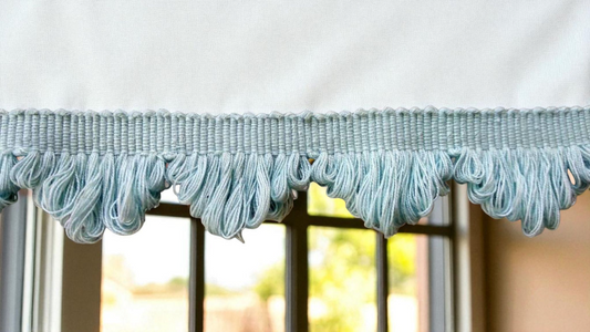 Baby blue fan edge trim, Pale blue fan edge, lace, lace and trims, trims by the yard, cotton trims, home decor
