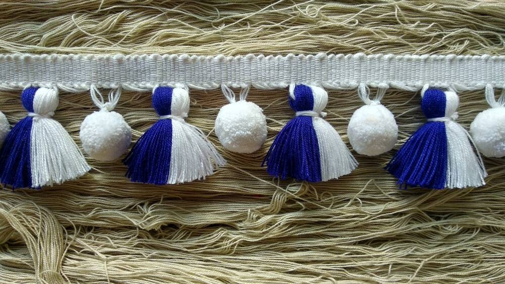 tassel and trims, tassel trim, pom pom trim, trims by the yard, lace, trim, Indian trim, home decor, trimming, pom poms, tassel, trimmings