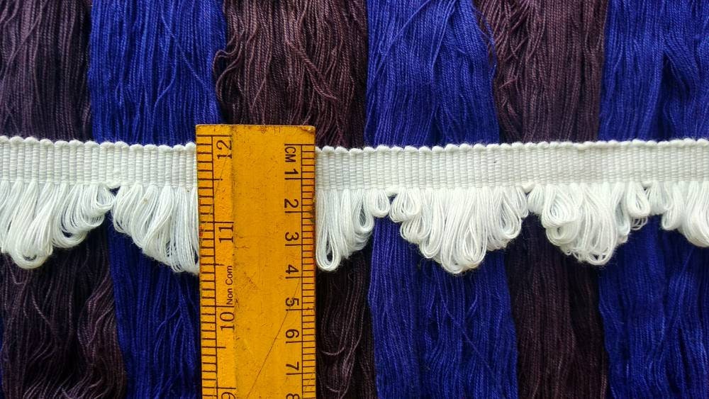 fan edge trim white, Fan edge trim woven, cotton fan trim, curtain fringe trimming, fan trim, white color trims