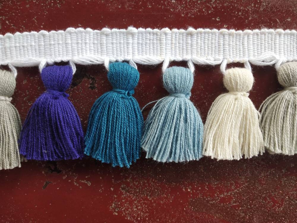 tassel trim, tasssl fringe, tassel fringe trim, fringe trim, fringe tassel, trim, home decor, tasssl and trims, trims by the yard