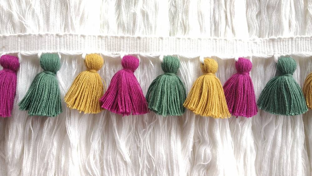 tassel trim, tasssl fringe, lampshade trims, lampshade fringe, lampshade trimmings, tassel trim by the yard, tassel and trims, trimmings