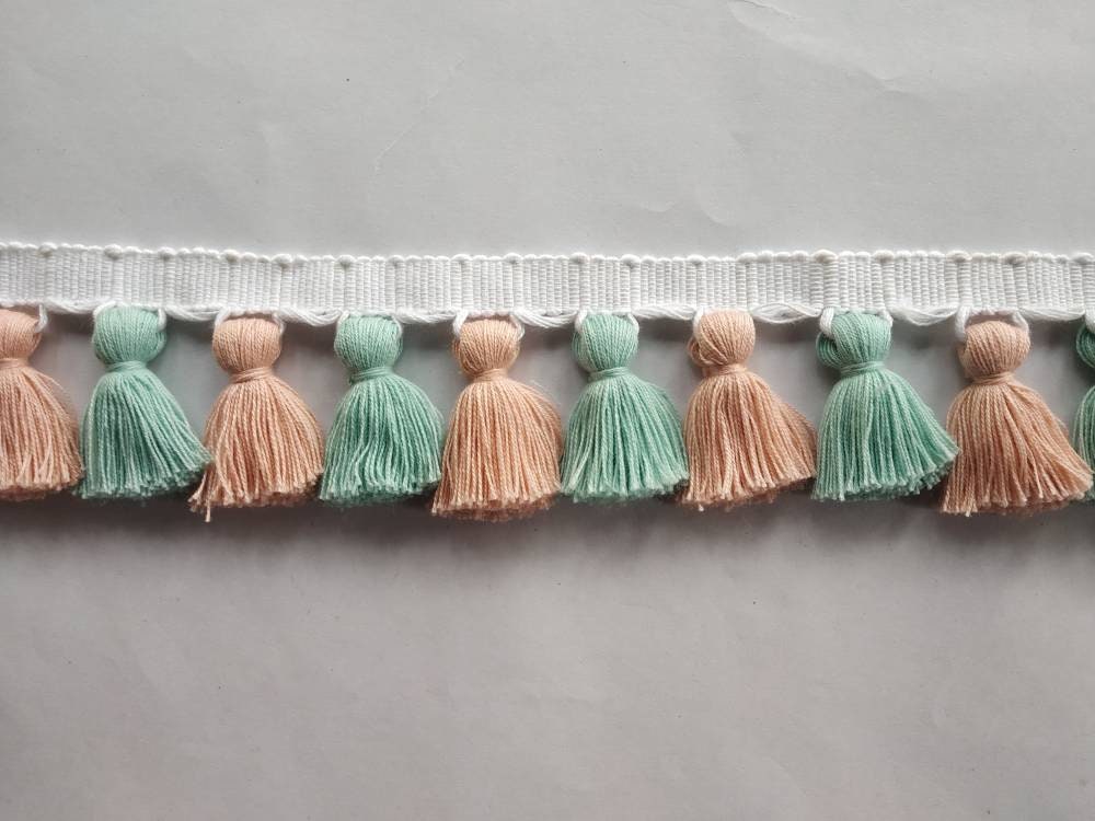 tassel trim multi, handmade tassel trim