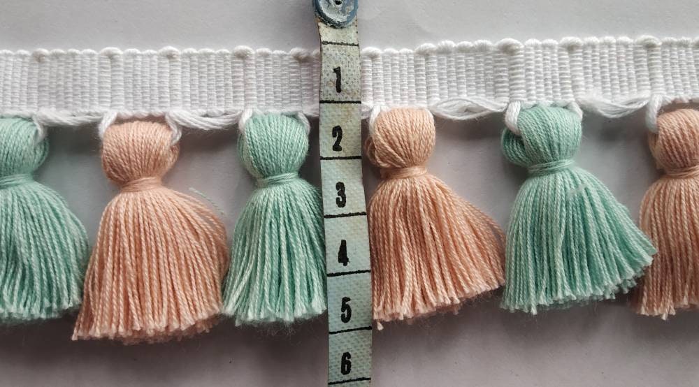tassel trim multi, handmade tassel trim