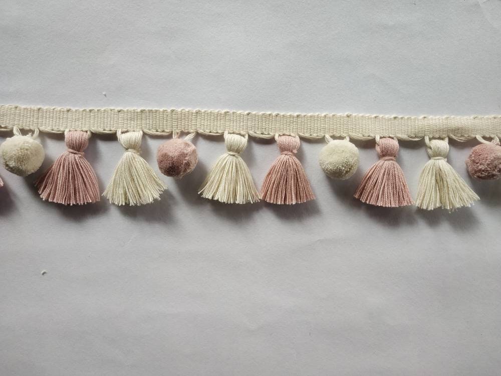 tassel and trims, tassel trim, pom pom trim, trims by the yard, lace, trim, Indian trim, home decor, trimming, pom poms, tassel, trimmings