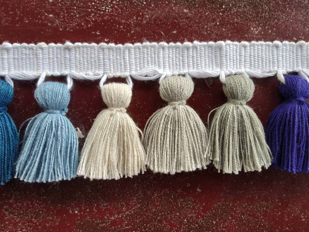 tassel trim, tasssl fringe, tassel fringe trim, fringe trim, fringe tassel, trim, home decor, tasssl and trims, trims by the yard