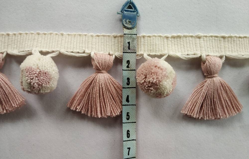 tassel and trims, tassel trim, pom pom trim, trims by the yard, lace, trim, Indian trim, home decor, trimming, pom poms, tassel, trimmings
