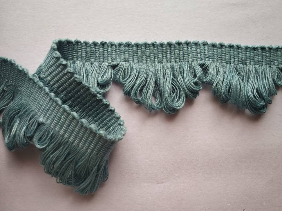 Trim for curtains, County blue fan edge trim, trim laces, trim for cushions, fringe trim, trims for curtains, tassel trim by the yard,