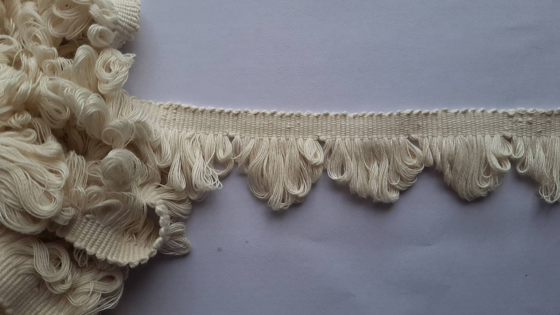 Ivory fan edge trim, trim for curtains, trim laces, trim for cushions, fringe trim, pom pom trim, tassel trim by the yard, home decore, trim