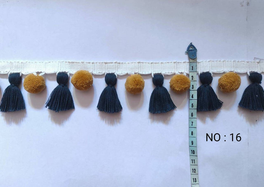 Tassel trim fringe, pom pom trim fringe, fringe pom pom tassel trim, decorative items, decorative trims, tassel, pom pom, pom poms, tassels