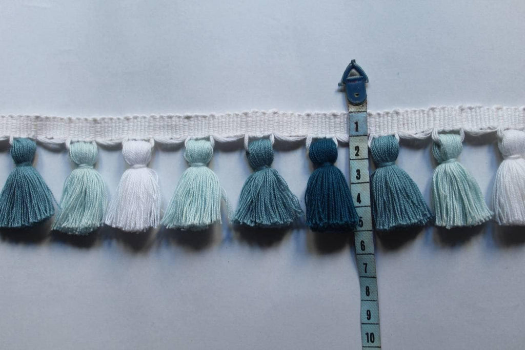 tassel trim multi, handmade fringe trim