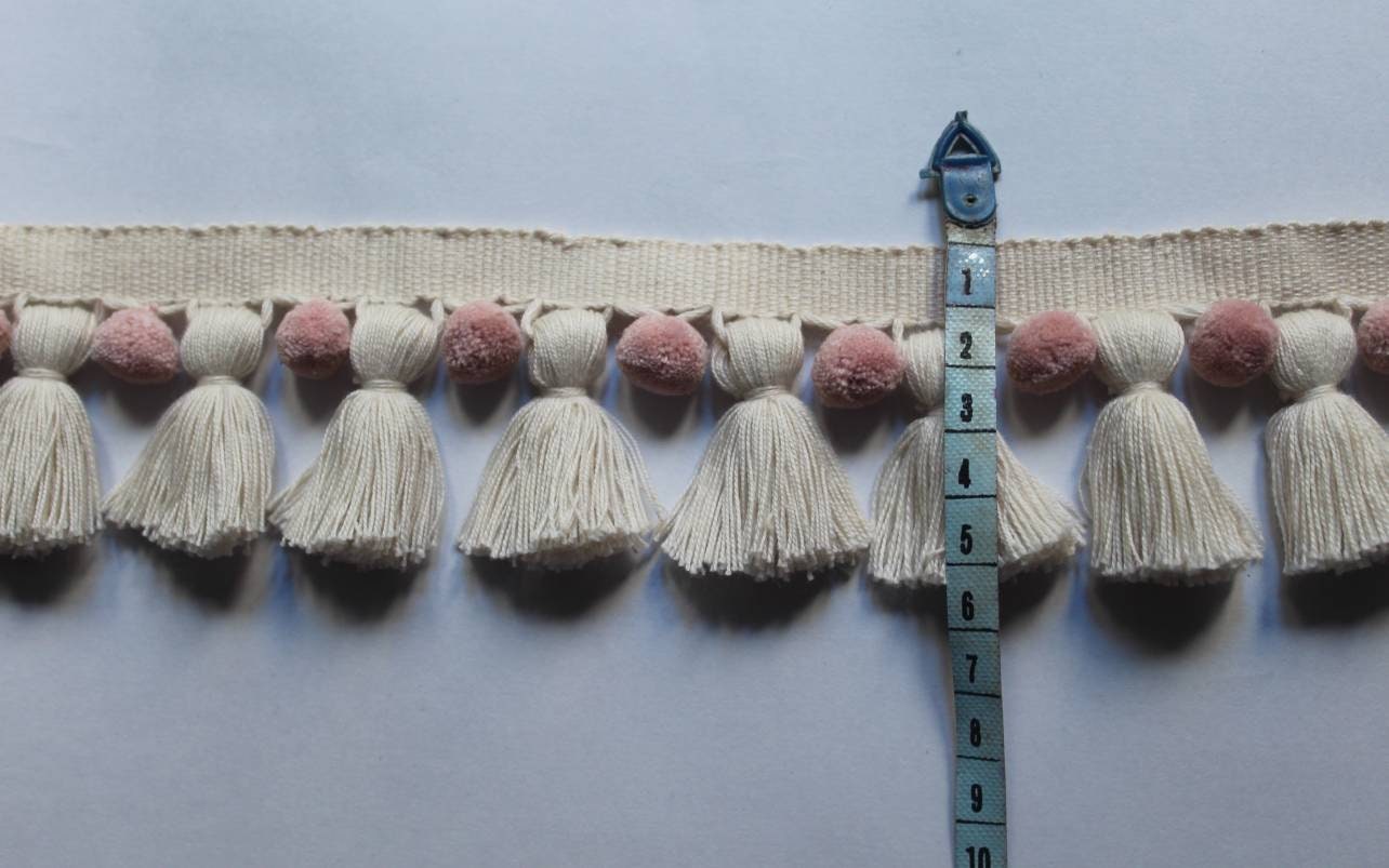 tassel trim, cotton trim, fringe trim, tassel trim, pom pom trim