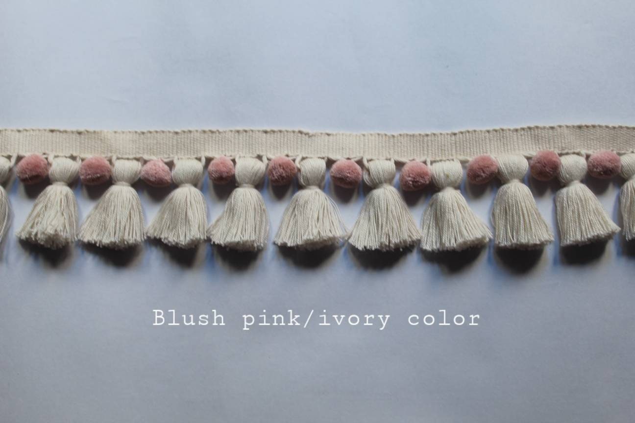 tassel trim, cotton trim, fringe trim, tassel trim, pom pom trim
