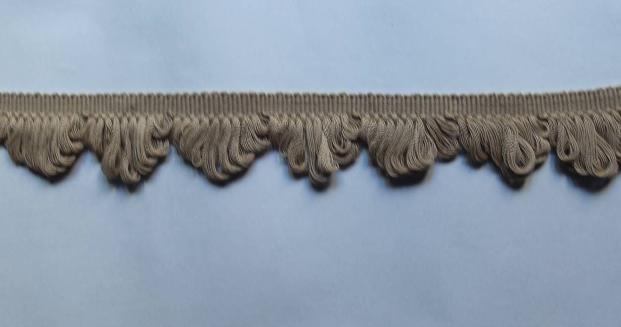 Fan edge trim, beige color trim, woven fan edge trim