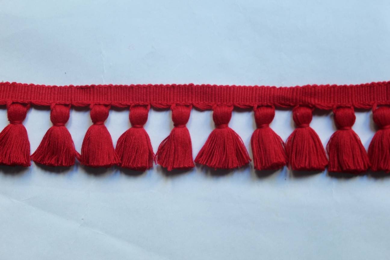 Christmas Red tassel trim, Christmas, tasssl fringe, tassel fringe trim, Christmas decorations, Christmas gift, wall art, trim sewing, trim