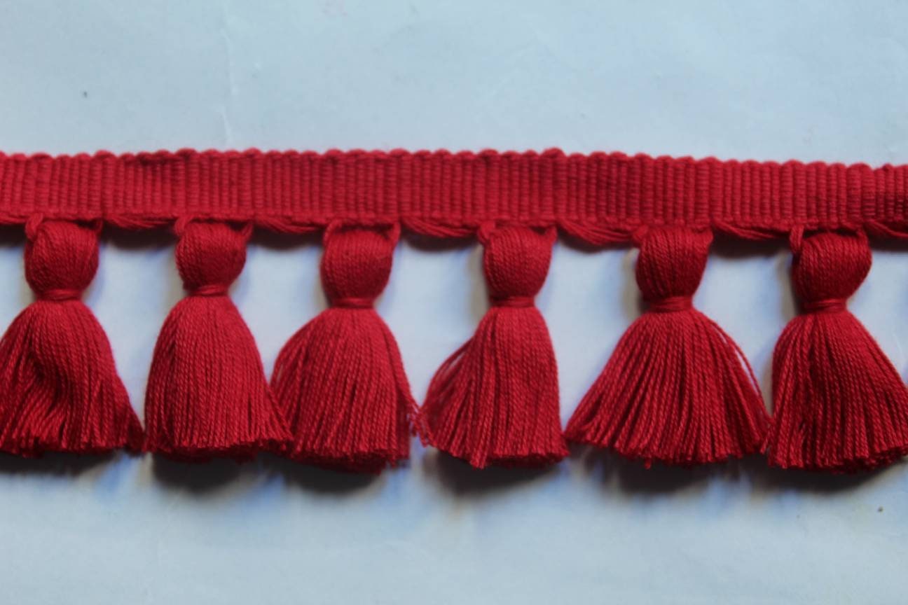 Christmas Red tassel trim, Christmas, tasssl fringe, tassel fringe trim, Christmas decorations, Christmas gift, wall art, trim sewing, trim