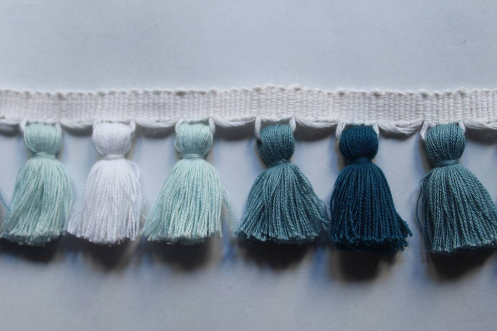 tassel trim multi, handmade fringe trim
