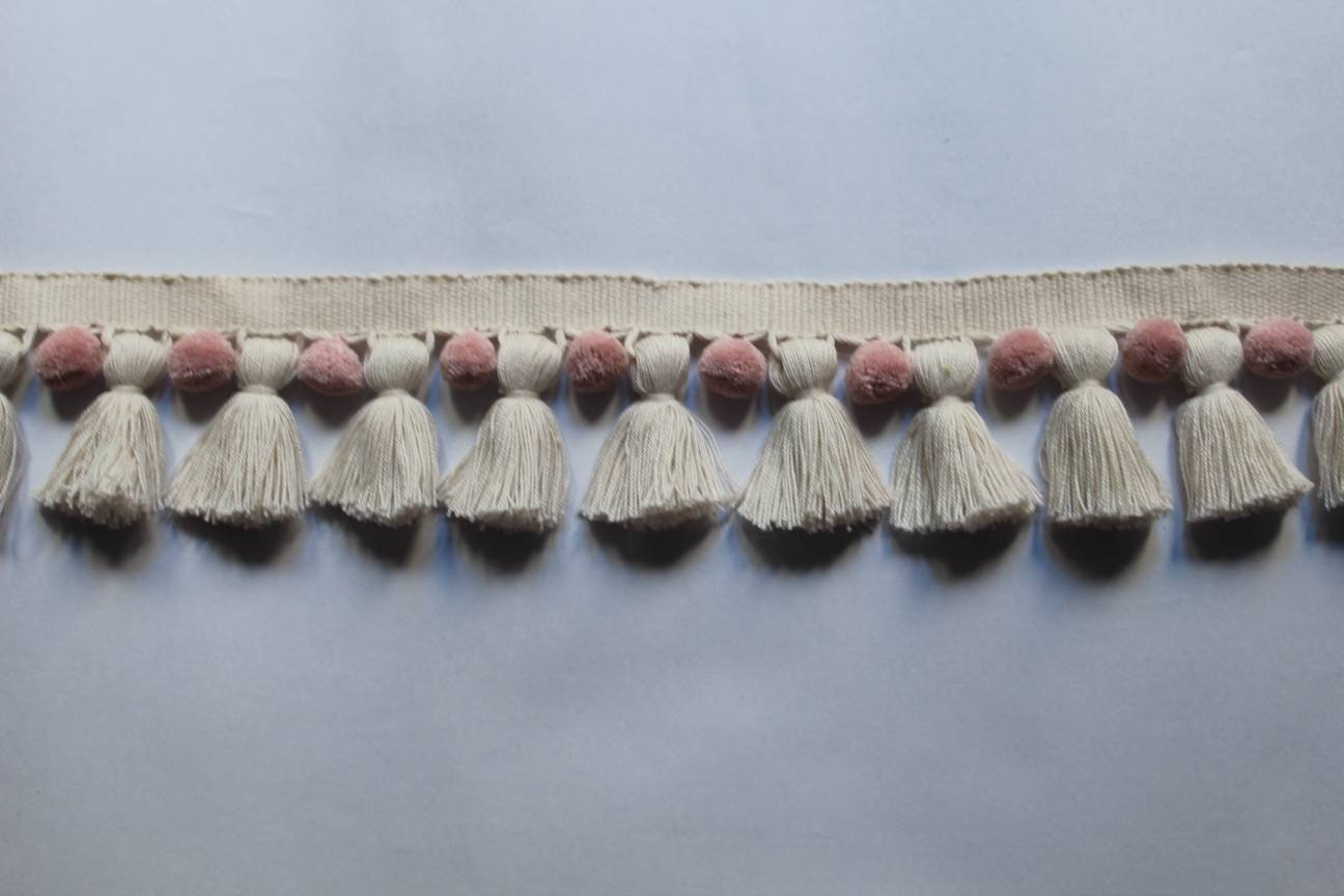 tassel trim, cotton trim, fringe trim, tassel trim, pom pom trim