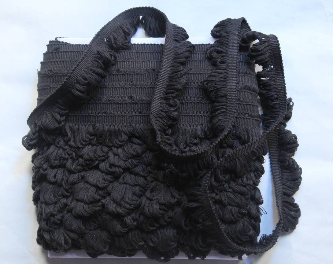 fan edge trim black, fan edge, lace, lace and trims, Trim for curtains, trim laces, trim for cushions, fringe trim, home decore