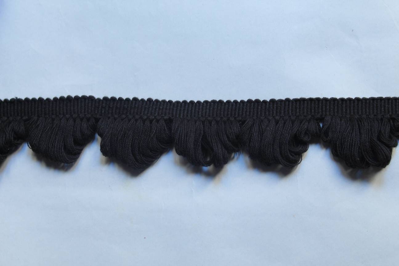 fan edge trim black, fan edge, lace, lace and trims, Trim for curtains, trim laces, trim for cushions, fringe trim, home decore