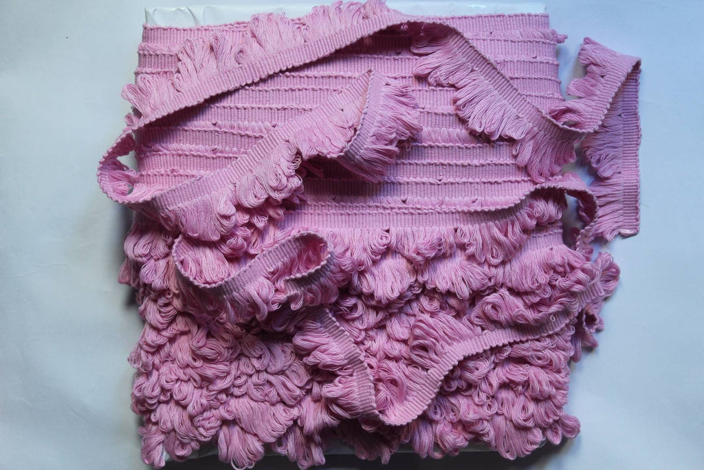 Trims for curtains, fringe trim, fan edge trim light pink , fan edge, lace, lace and trims, trims by the yard, cotton trims, home decor