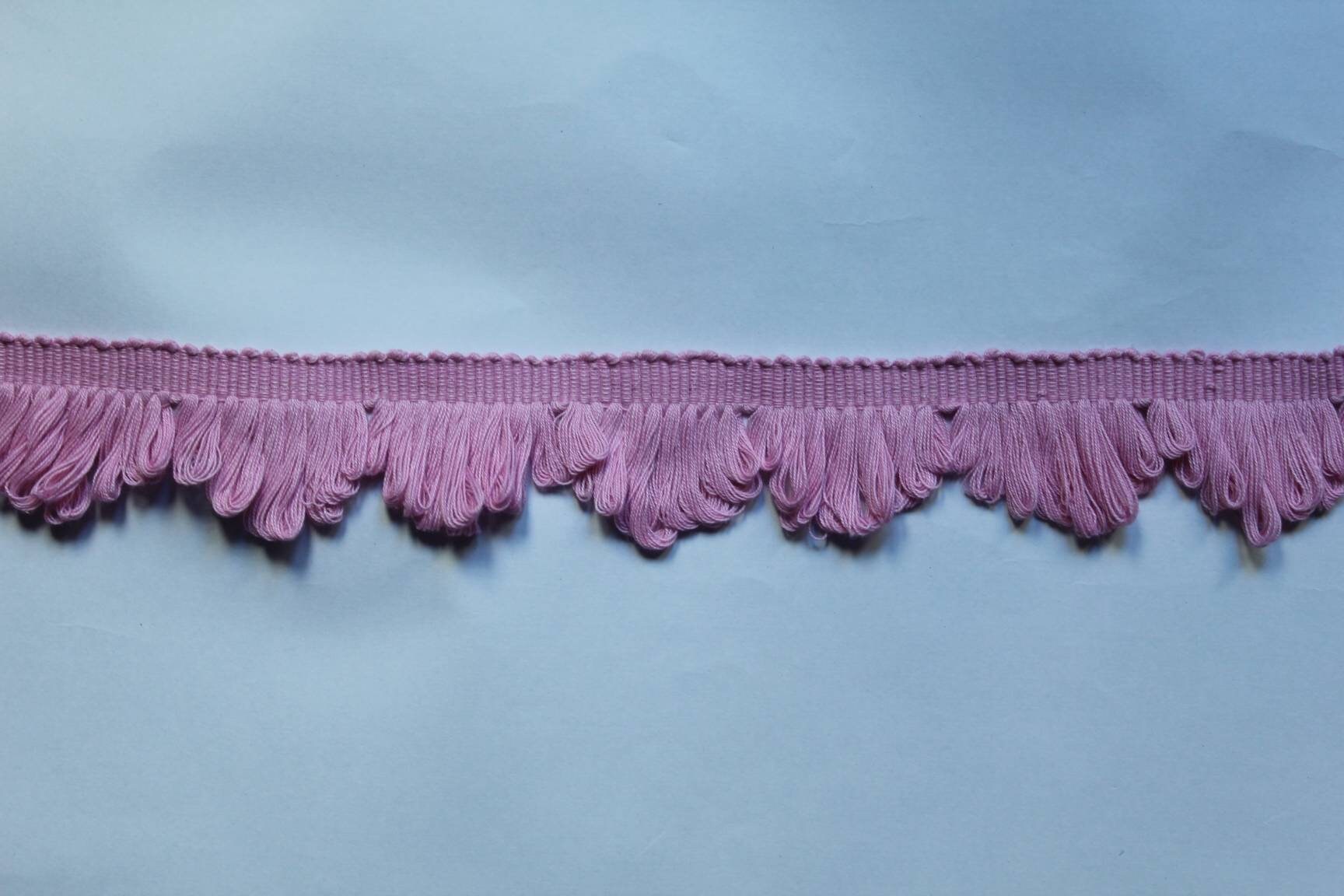 Trims for curtains, fringe trim, fan edge trim light pink , fan edge, lace, lace and trims, trims by the yard, cotton trims, home decor