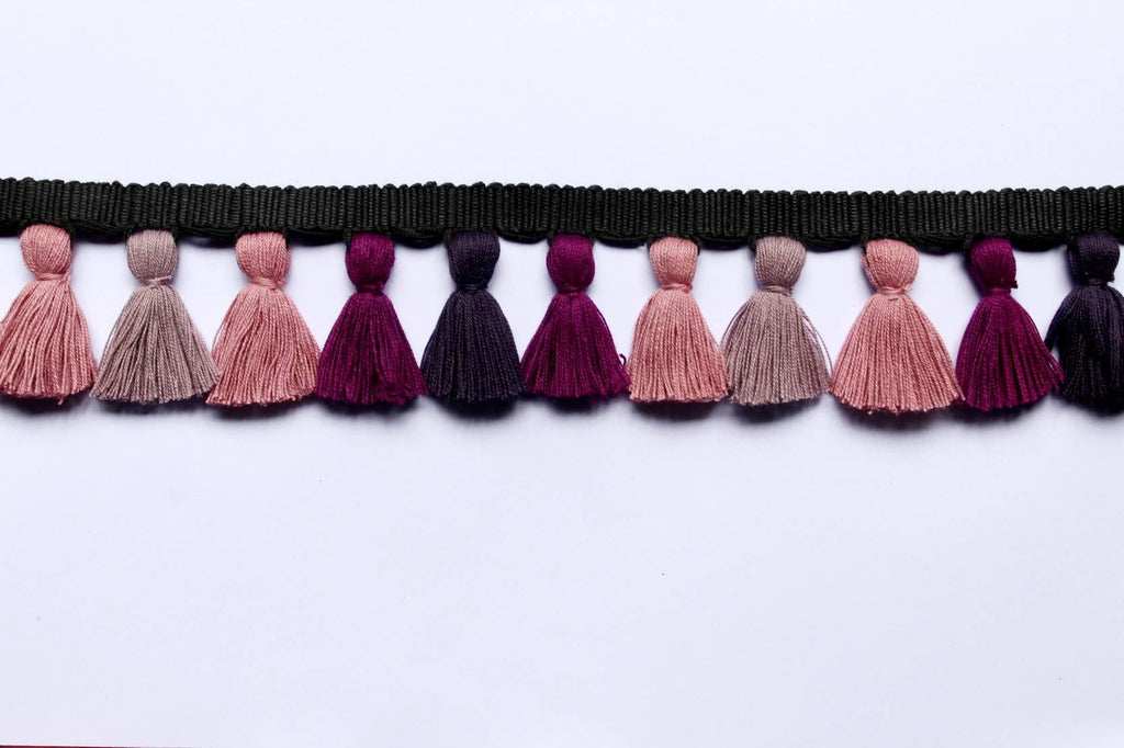 tassel trim, tasssl fringe, tassel fringe trim, fringe trim, fringe tassel, trim, home decor, tasssl and trims, trims by the yard