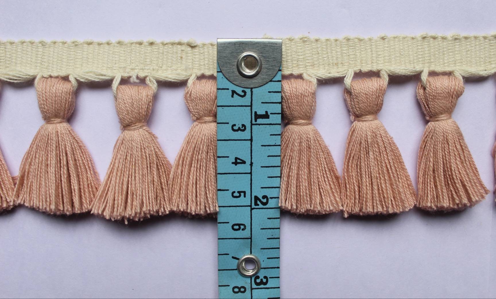 Blush pink tassel trim, pale rose tassel trim, tassel trim by the yard, tassel trimming, tassel trim, fringe, fringe trim, tassel fringe