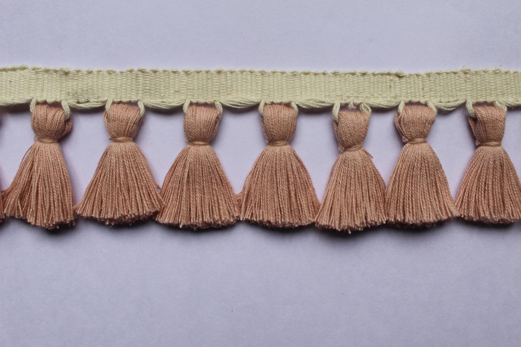 Blush pink tassel trim, pale rose tassel trim, tassel trim by the yard, tassel trimming, tassel trim, fringe, fringe trim, tassel fringe