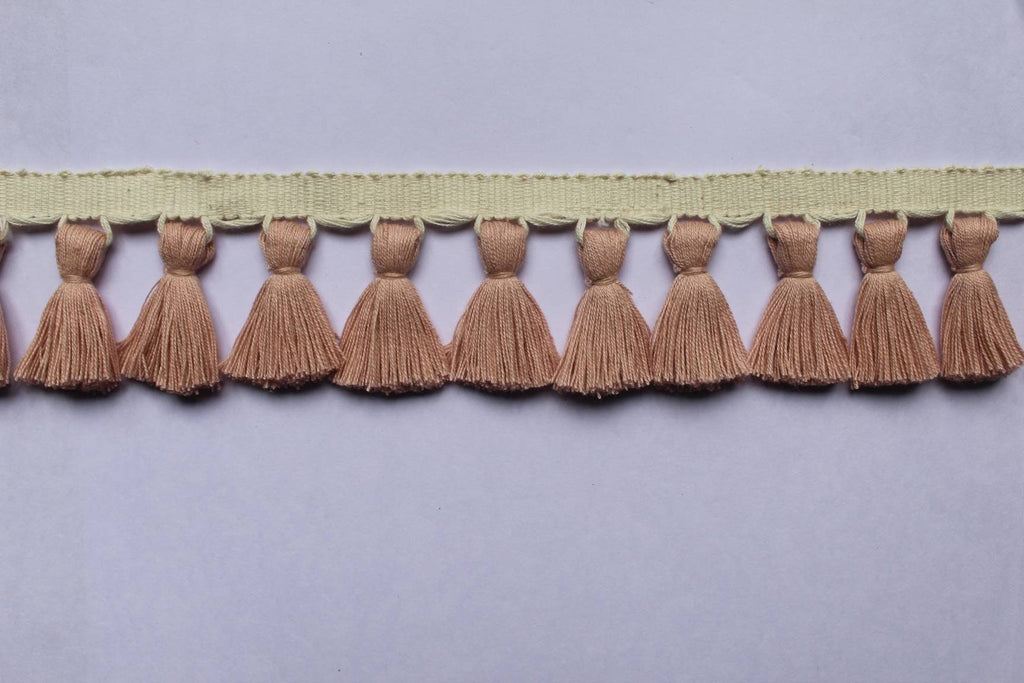 Blush pink tassel trim, pale rose tassel trim, tassel trim by the yard, tassel trimming, tassel trim, fringe, fringe trim, tassel fringe